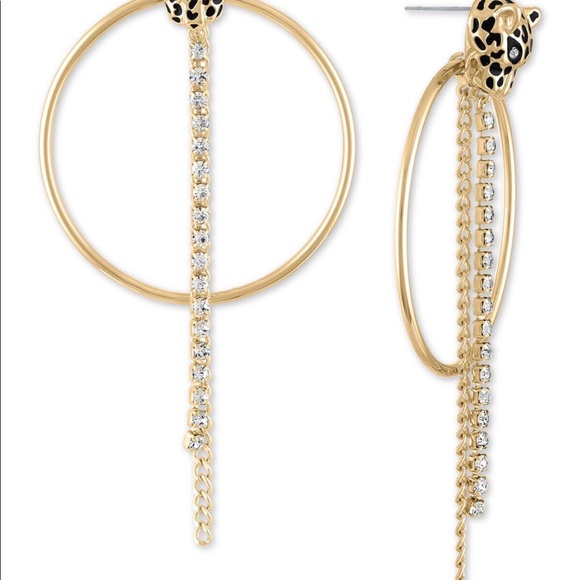 Rachel Rachel Roy Crystal Leopard Earring - Gold - Picture 1 of 3